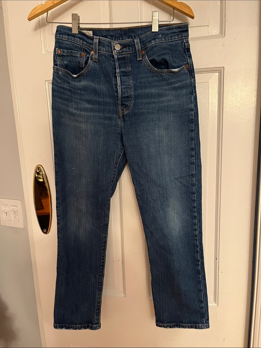 Classic Dark Blue Straight-Leg Jeans